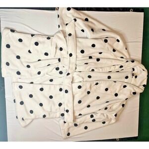 Victoria's Secret plush women's Robe M,  B&W polka dot, Cruella / 101 Dalmatian